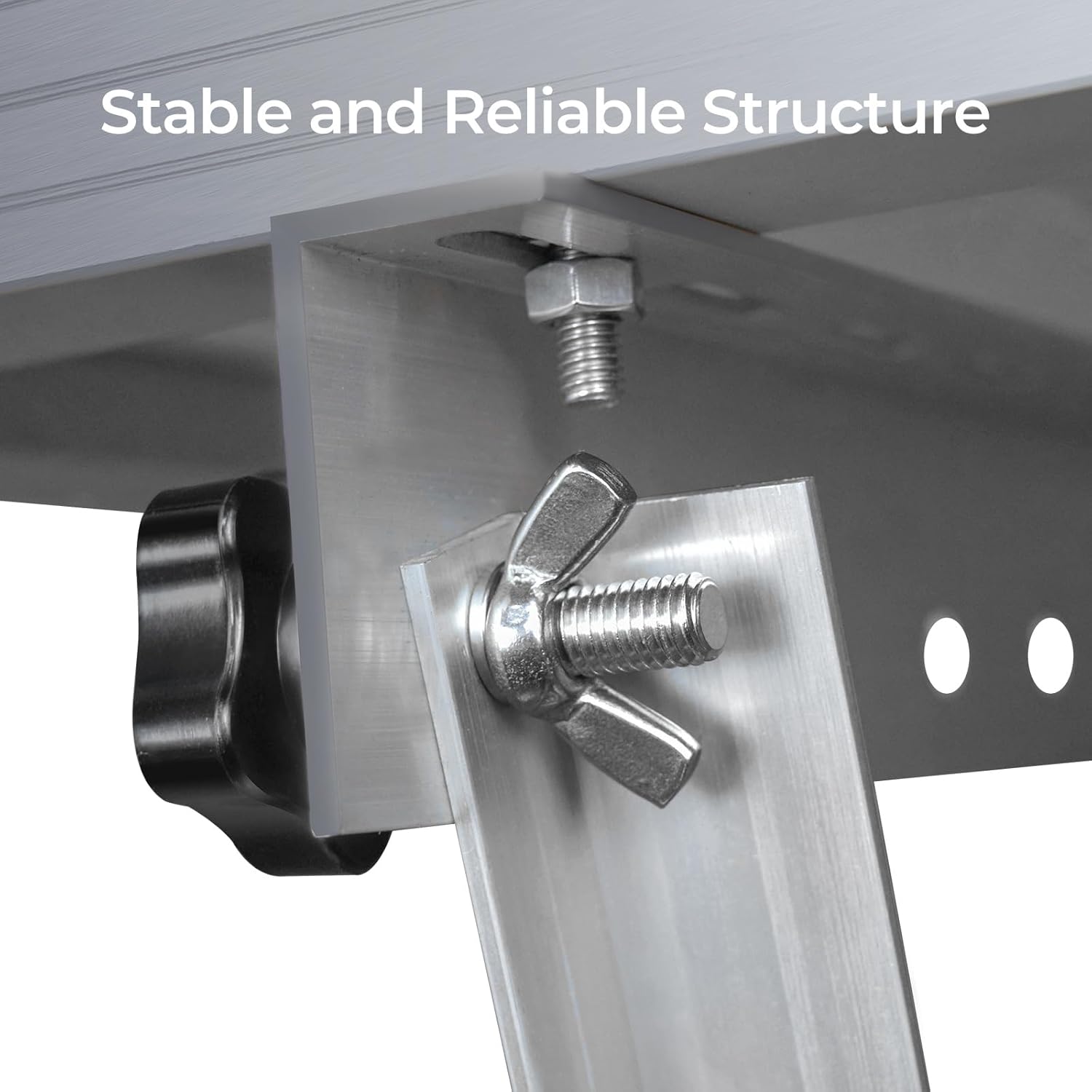 Renogy 50in Mounting Brackets , Adjustable Solar Panel Mount with with Foldable Tilt Legs – Compatible with Flat Surfaces, Supports Up to 320W, Over 160W Renogy N-Type Panels or 2 x 100W Panels