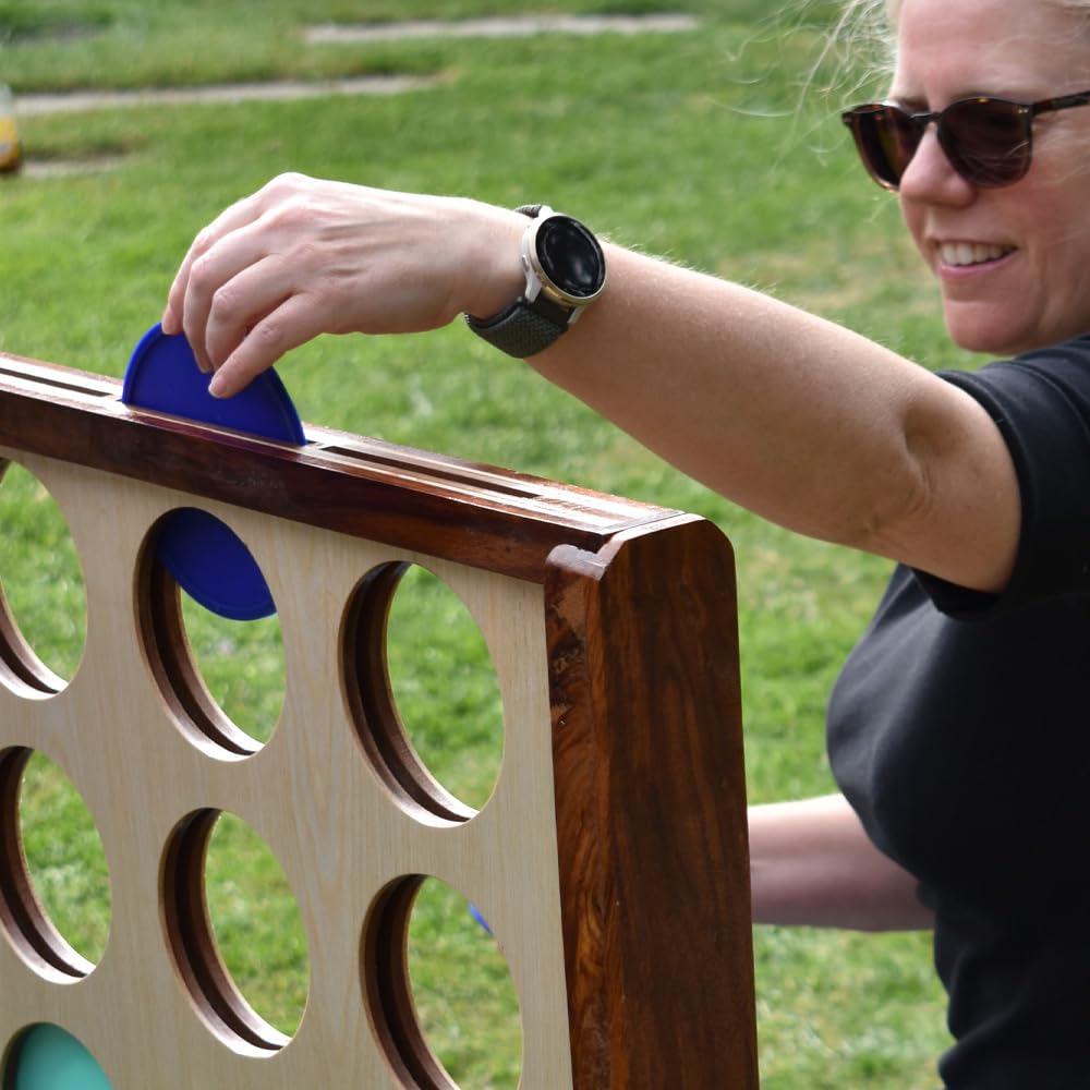 Uber Games Deluxe Wooden Giant 4-in-a-Row Game, 120 x 100 cm