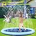 CHAWONER Hundepool Splash Pad, 100 cm, Anti-Rutsch-Hunde-Sprinkle Splash Pool, Faltbares aufblasbares Welpenspritz-Sprinkler-Pad, Outdoor-Hunde-Sprinkler-Spielmatte für Sommer, Garten, Strand