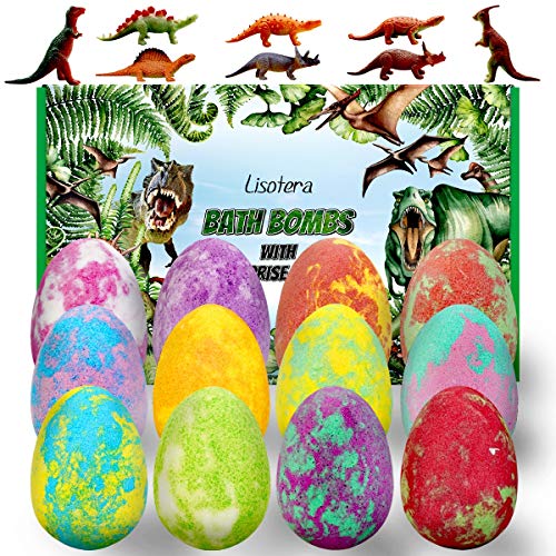 Bath-Bombs-for-Kids-with-Toys-Inside-for-Girls-Boys-Surprise-12-Set-Dinosaur-Eggs-Bubble-Bath-Fizzies-Gentle-Kids-Safe-Handmade-Spa-Bath-Fizz-Balls-Foam-Kit-Birthday-Christmas-Easter-Day-Gift