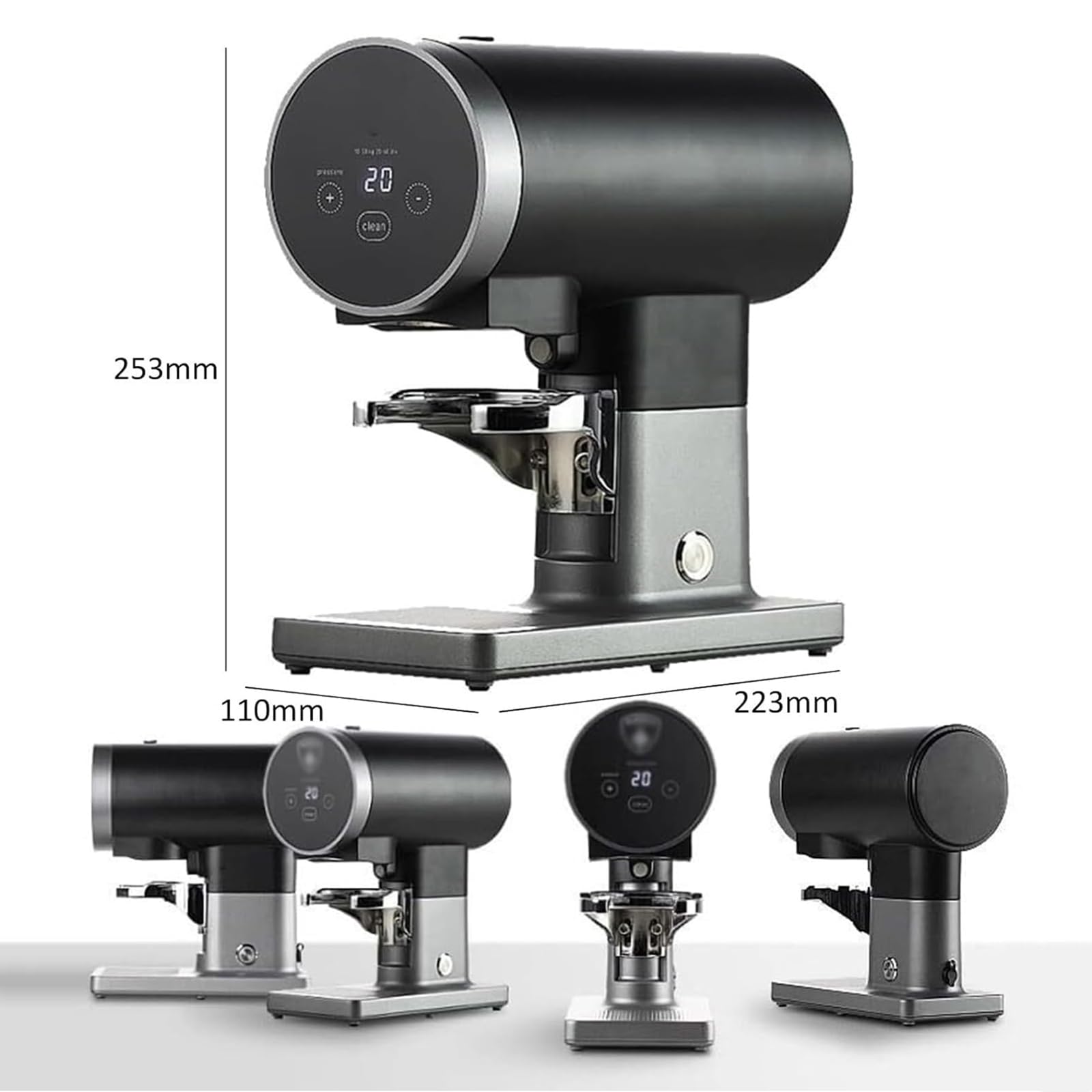 58mm Automatic Espresso Coffee Tamper, 22-66lbs Pressure, Height Adjustable, Customizable Modes, For Cafe