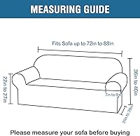 Vista 2 de H.Versailtex - Fundas elásticas para sofás/sillones, fundas para sofás de sala de estar, cubierta para sofá de 3 cojines, con tela jacquard gruesa a