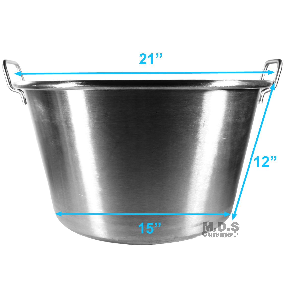 16" Stainless Steel Cazo Carnitas Pot | Heavy Duty Outdoor Cooking Wok | Gas Stove Compatible Fryer