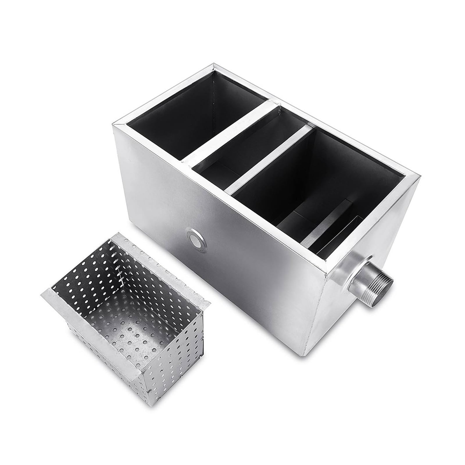 Trampa de grasa, Herramientas de tratamiento Trampa | de grasa de acero inoxidable de 8 lb Separador de aceite y agua for aguas residuales de cocinas de restaurantes