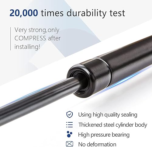 Miniatura 3 de Amortiguadores para Jeep Wrangler 1997-2006, compuerta ventana de vidrio posterior, soportes elevadores con carga de gas (par, 2 unidades)