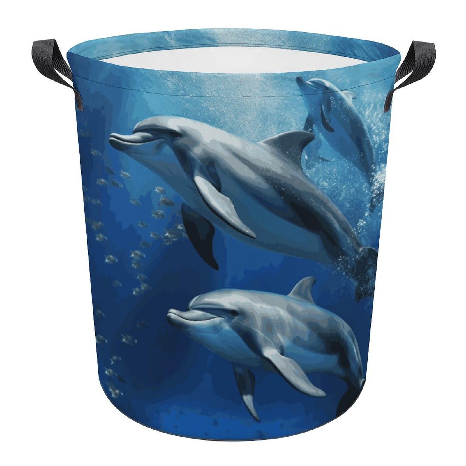 Panier à linge pliable dauphins mignons bac de rangement salle de bain