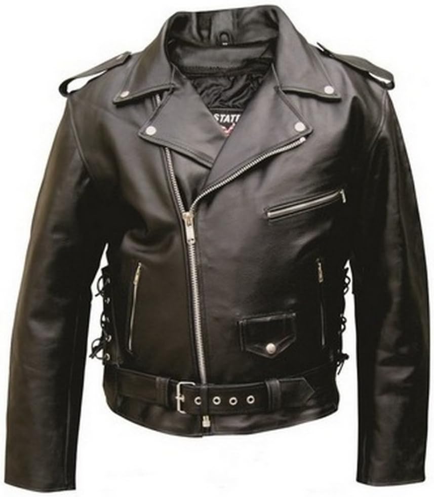 Men's AL2003 Basic Motorcycle Jacket 36 Black