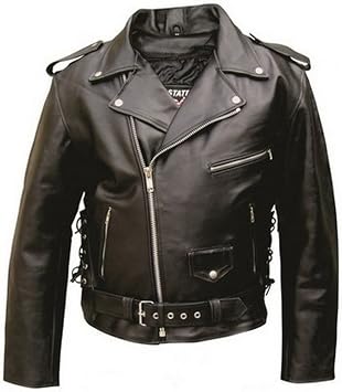 Mens AL2003 Basic Motorcycle Jacket 36 Black