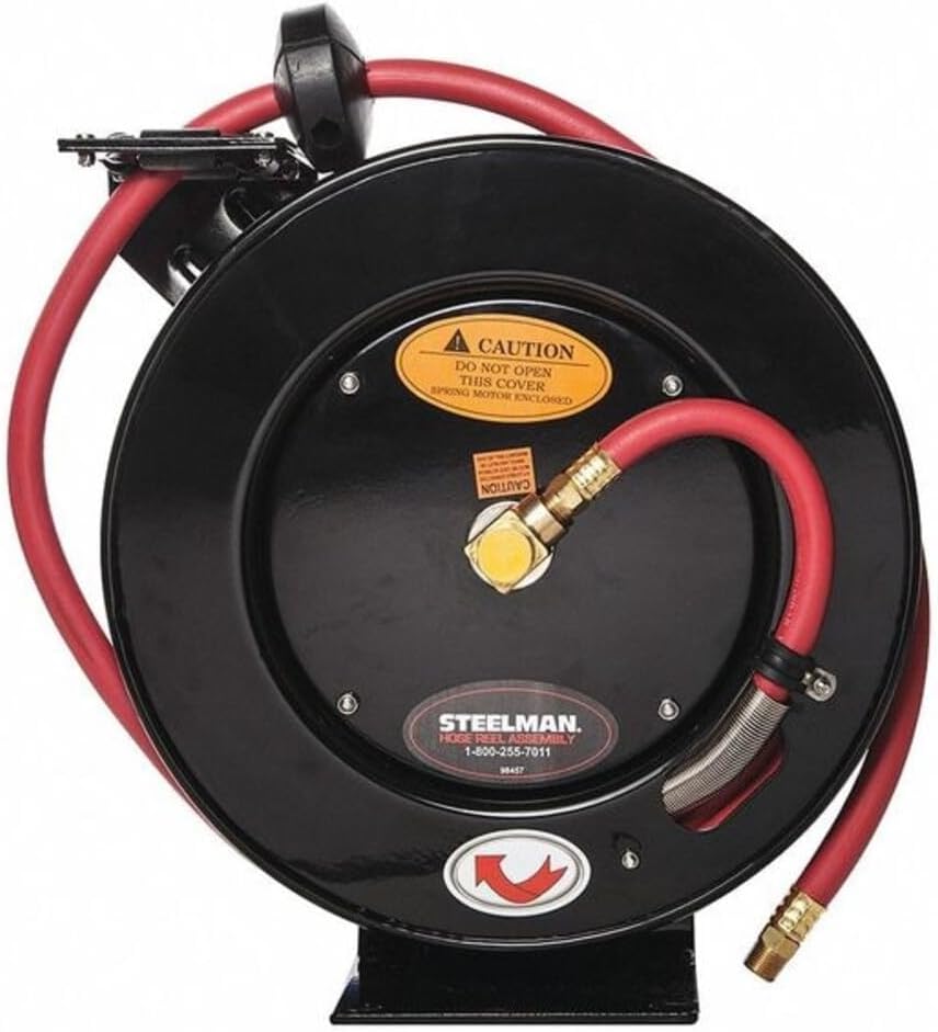 Air Hose with Reel,35Ft X 3/8"