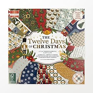 First Edition FEPAD242X21-First Edition FSC 12x12 Paper Pad-12 Days of Christmas, Multi, One