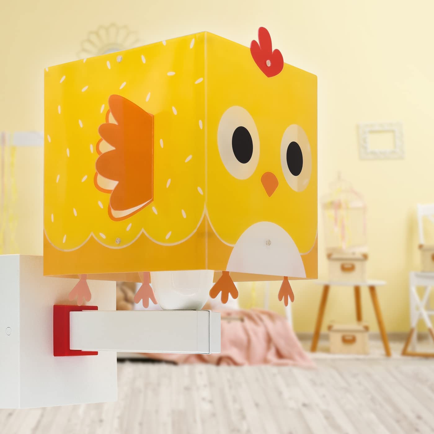 Lámpara aplique de pared infantil ideal como regalo para decorar el dormitorio con granja