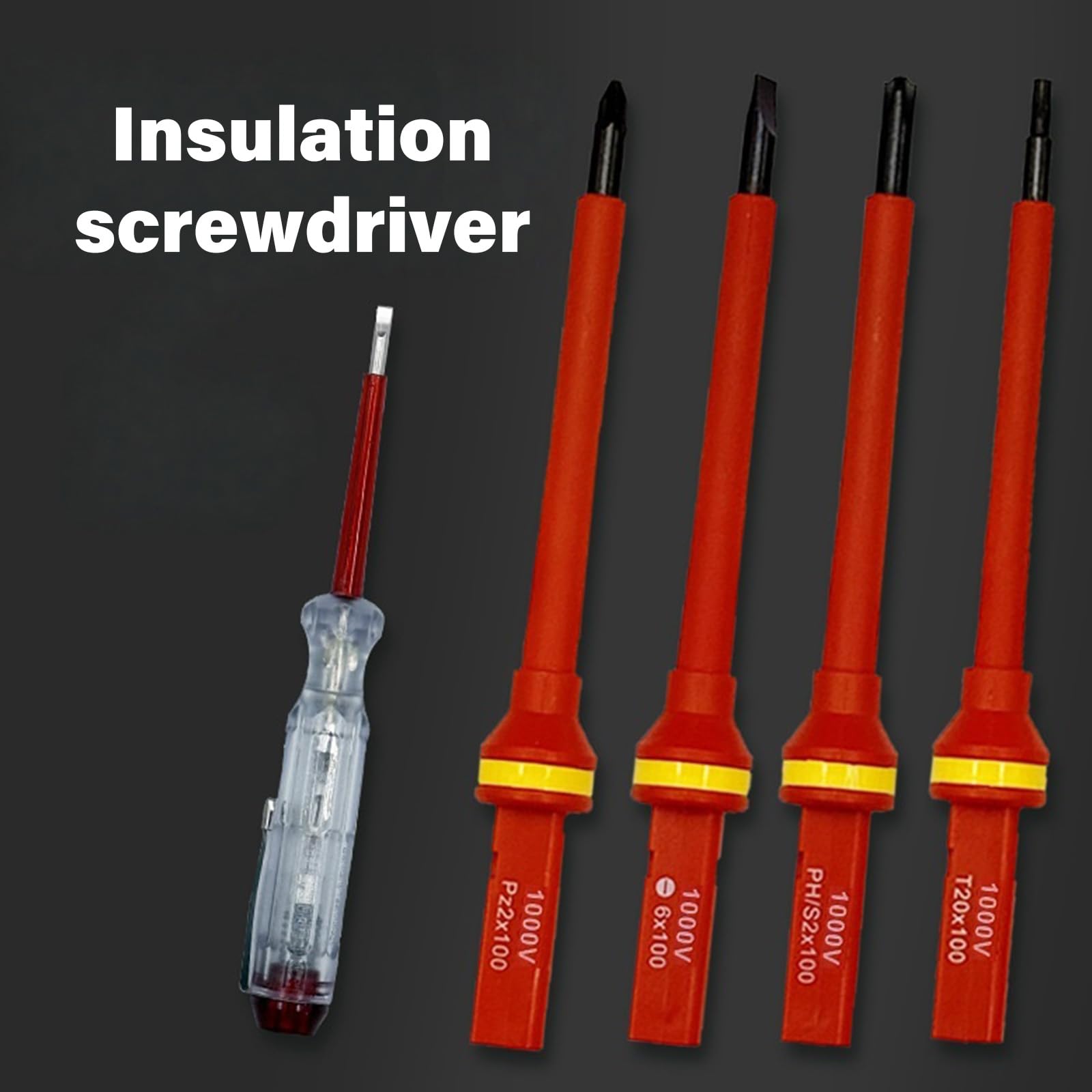 Ensemble de tournevis isolés 13 en 1 haute tension 1000 V avec sac de rangement pour électriciens, réparation à domicile, tournevis isolé de qualité électricienne