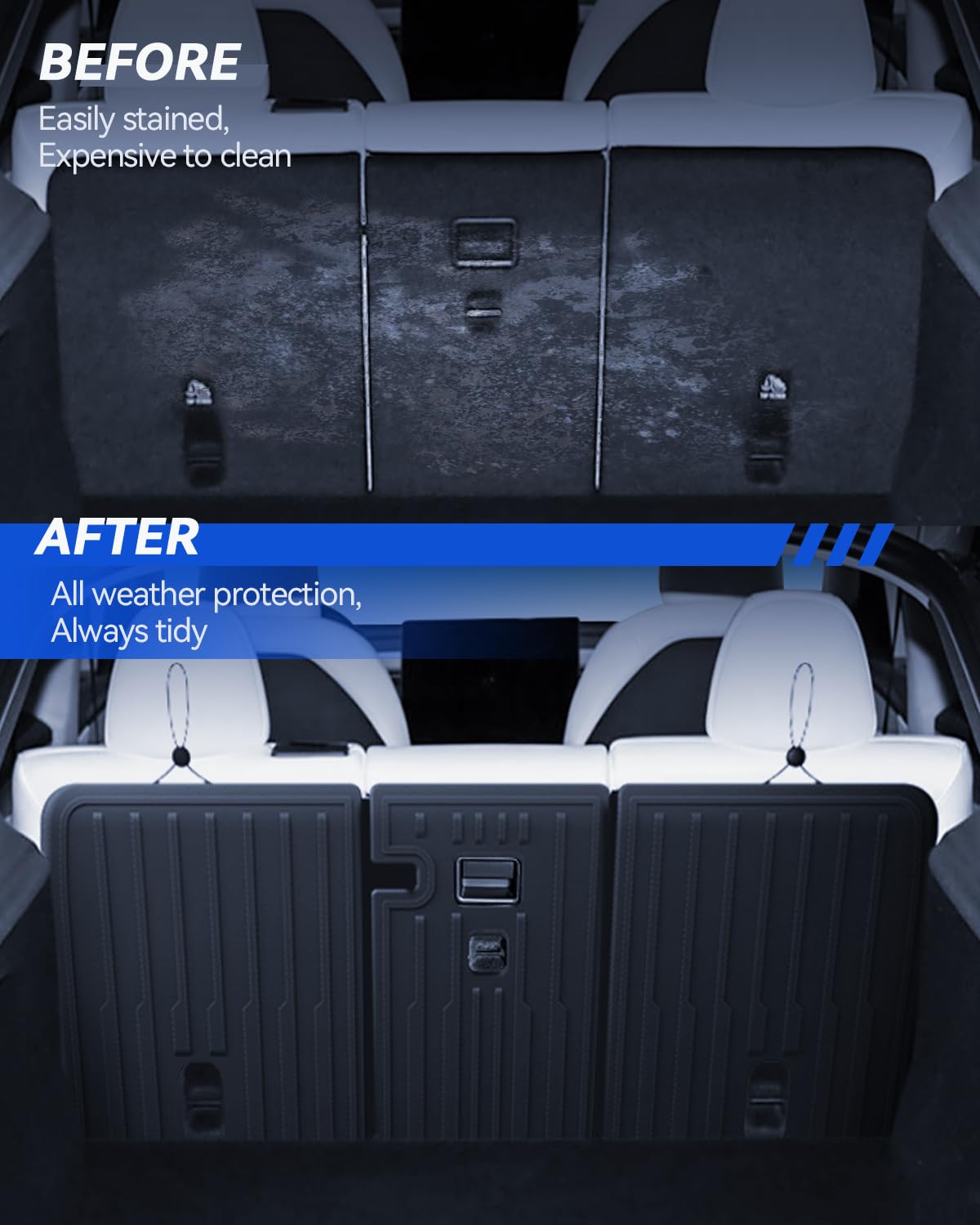 Coprisedile per la seconda fila per Tesla Model Y 2025-2026 Juniper, TPE impermeabile e antiscivolo per tutto il tempo, copertura per sedile posteriore Tesla Model Y Juniper accessorio