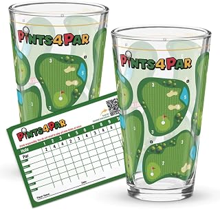 Pints4Par Pint Glass Golf Game - Gifts for Golfers Drinking Game with A Golfing Twist and Beer Cups