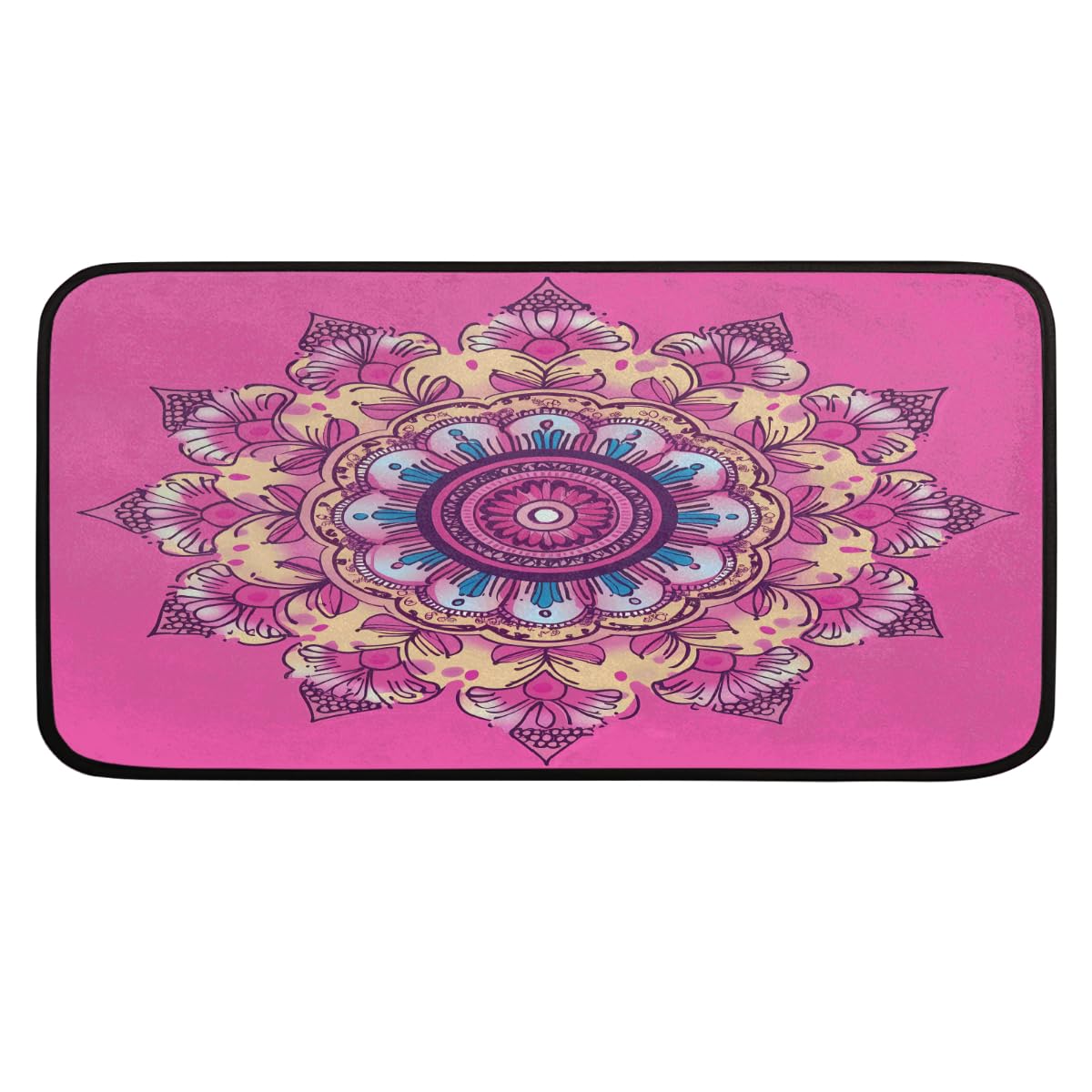 Tapis de sol mandala lavable pour sublimer une cuisine ou une buanderie moderne