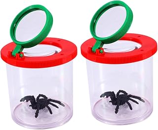 CRILSTYLEO 2 Pçs Copo De Observação Para Lupas Para Lupa Para Recipiente Observação Lupa Jar Abs Caixa De Ao Ar Livre Clamshell