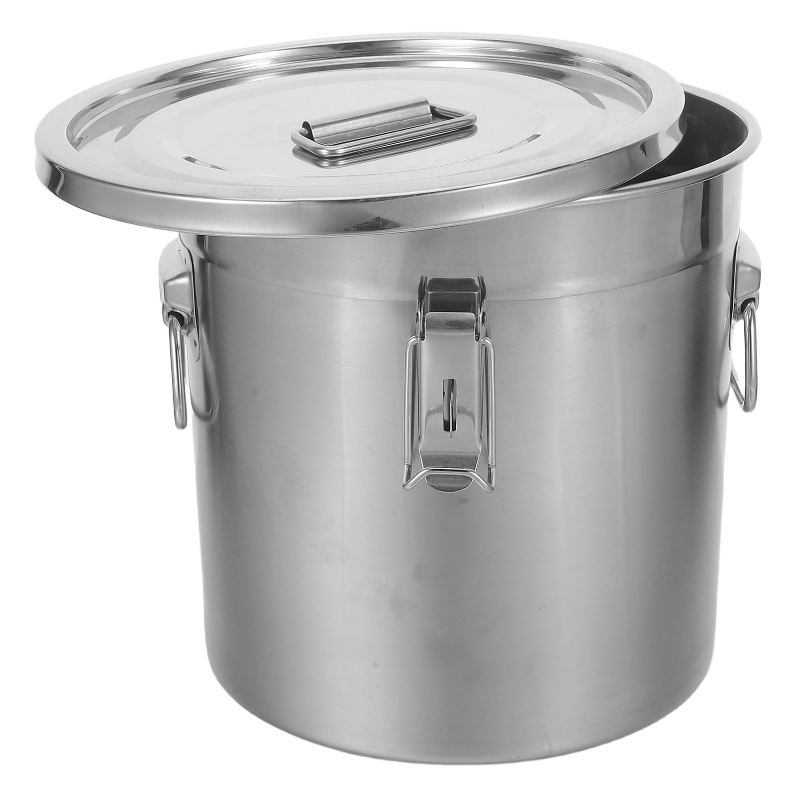 PRETYZOOM Recipiente para Almacenar Alimentos de Acero Inoxidable 12l con Tapa Extraíble y Cierre Hermético para Almacenamiento en Cocinas y Despensas