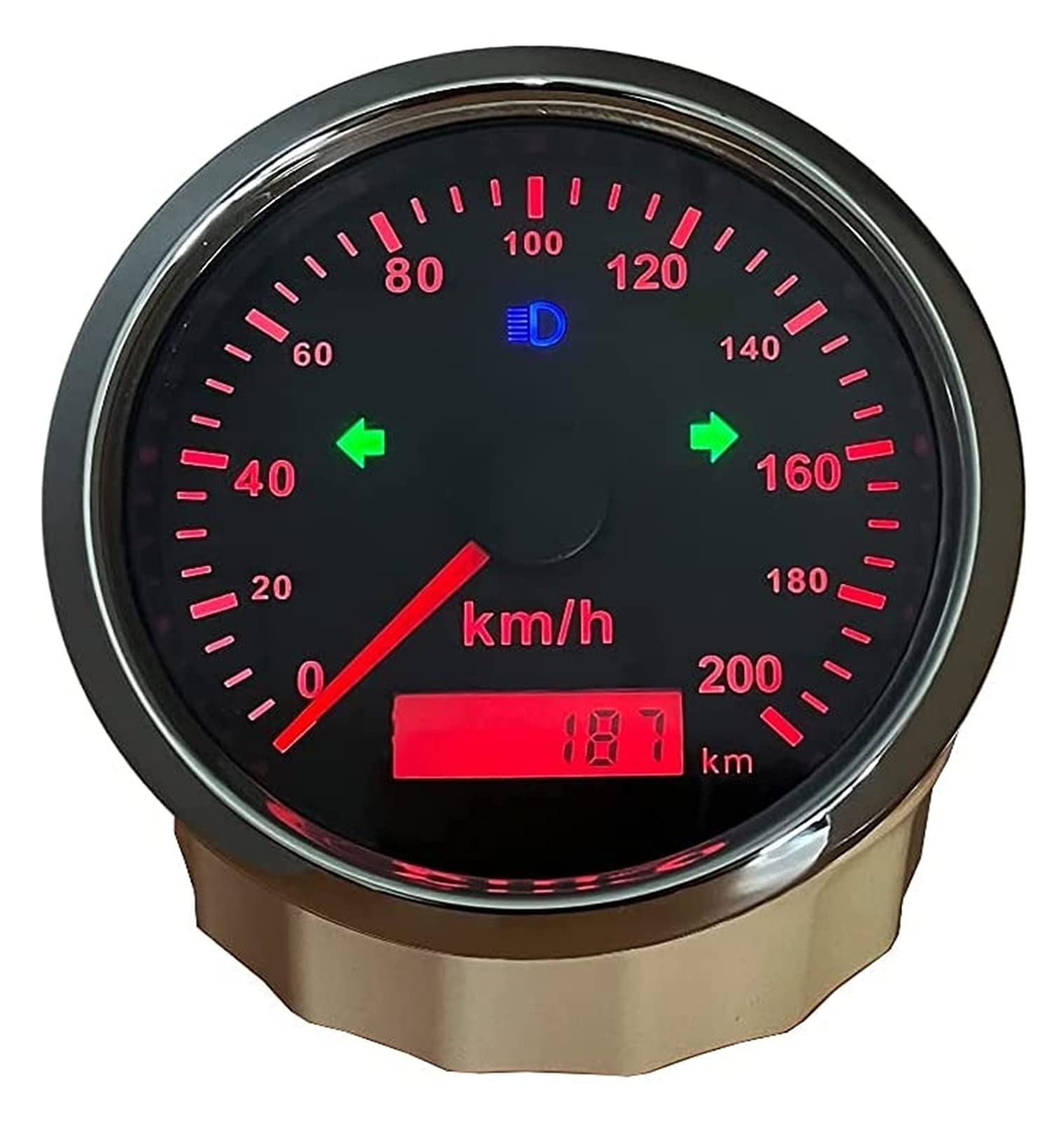 XMING uniwersalny GPS. Prędkościomierz 0-200 km/h do motocykla samochodu ATV UTV. Overpeed Buzzer 3 3/8 cali (85 mm) 9-32V z podświetleniem
