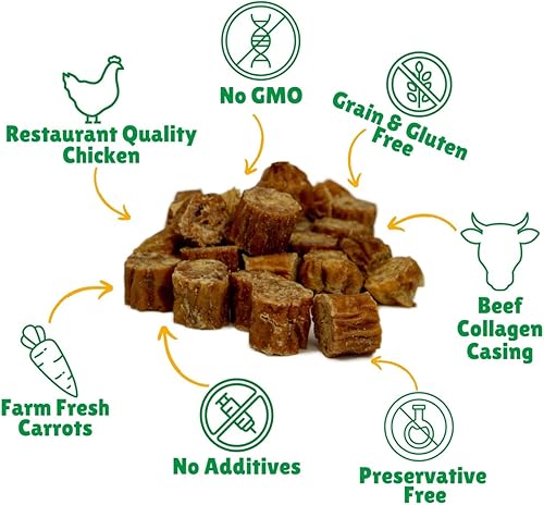 Miniatura 2 de Lucky Premium Chicken Carrot Training Treats – Small, Crunchy Carrot and Chicken Dog Treats for Training Rewards, Bite Size for Small to Large Dogs