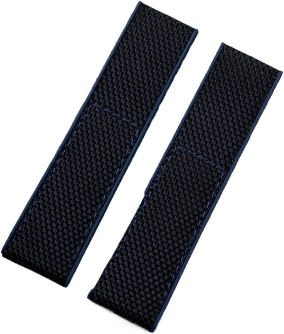 22mm 24mm Soft Nylon Rubber Wristband Watch Band Accessories Compatible With Strap
