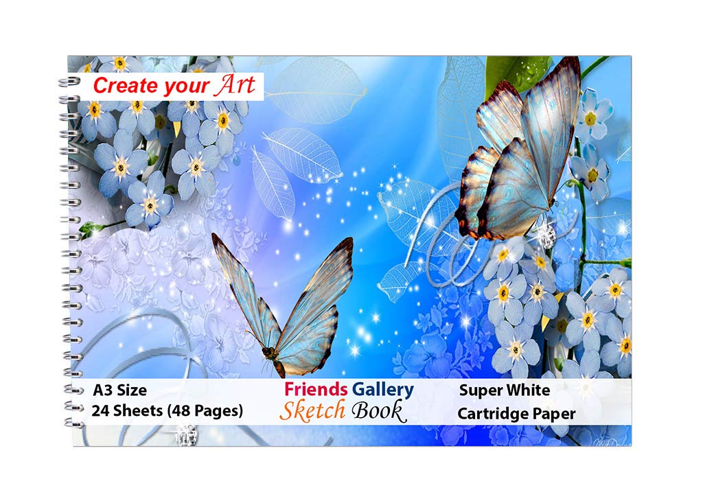 Friends Gallery Sketch Your Imagination Into plain Canvas in our sketch Book Paper Sketch/Drawing/Note Books and Stationery Products (Size A3, 24 pages) (B07D3BDYYR) Amazon Price History, Amazon Price Tracker