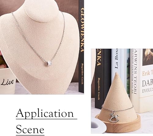 Vista 98 de Mega Pet Cadena de acero inoxidable de 16.4 pies/16.4 ft, color metálico, cadena de eslabones cubanos sin soldar, cadenas de cable facetado, cadena