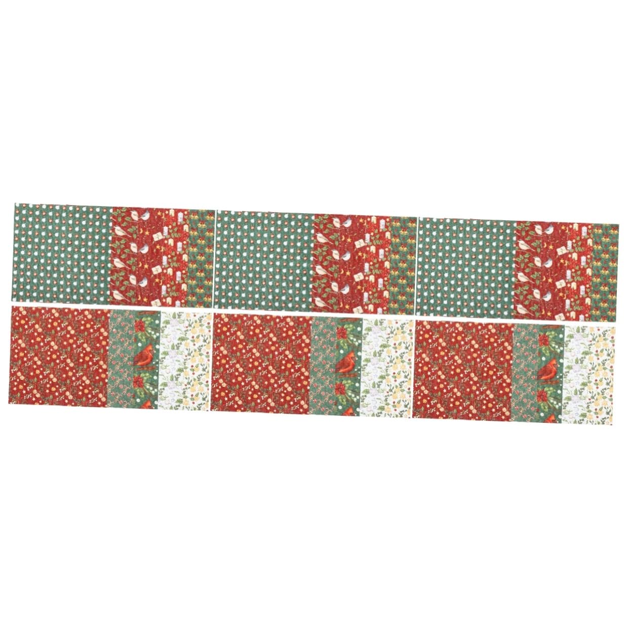 Artibetter 30blätter Weihnachts-Patchwork-stoffset Aus Baumwolle Für -bastelprojekte Quilten Und Kreative Dekorationen Für Feiertage