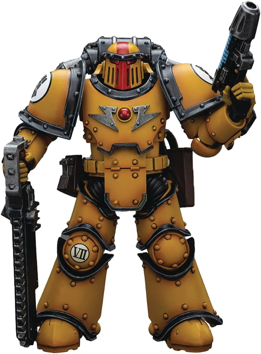 Warhammer 40K: Imperial Fists Legion MkIII Despoiler Sargeant with Plasma Pistol 1:18 Scale Figure