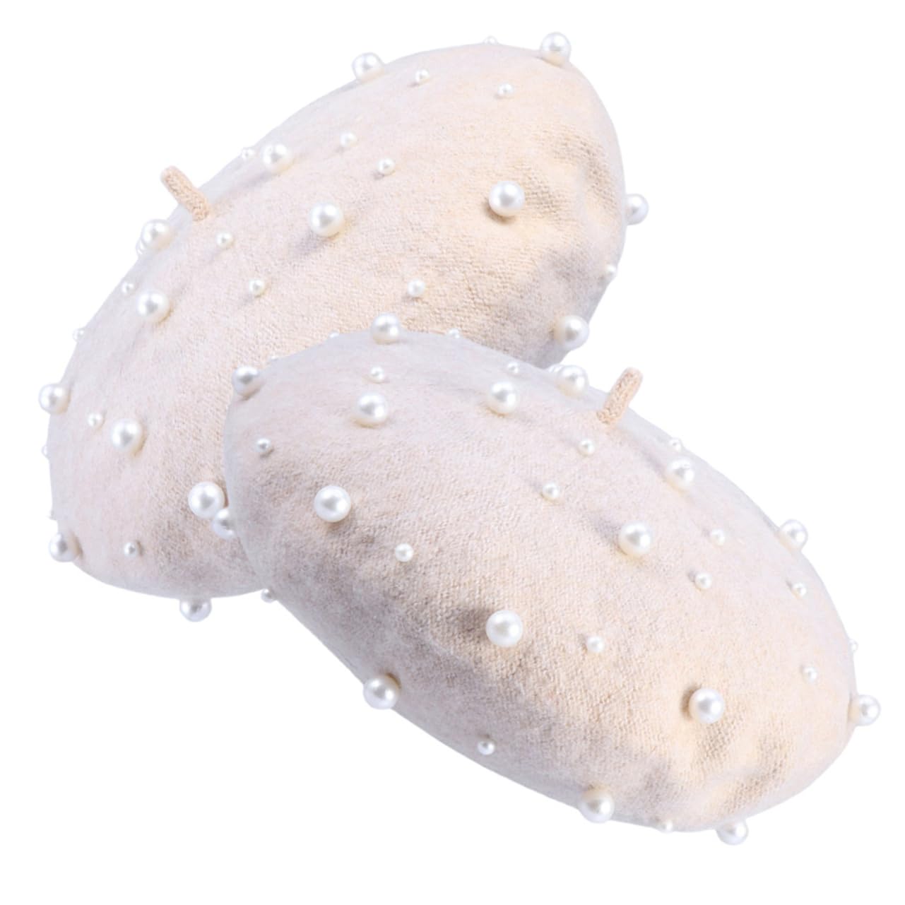 BESPORTBLE Women's Beret Imitation Wool French Beret Hat for Women Comfortable Material Beige