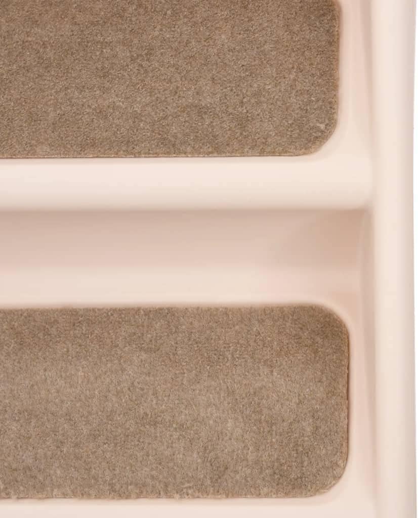 vidaXL Folding Dog Stairs in Cream - Lightweight, Sturdy and Safe, 24.4"x15.7"x19.5" Dog Steps for Beds and Sofas - No Assembly Needed