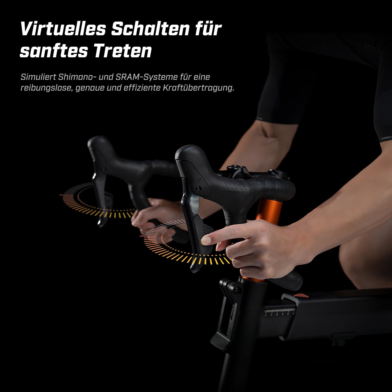 CYCPLUS T7 Smart Fahrradtrainer, 2200W Motor, 20% Steigungssimulation | Platzsparendes Design, bürstenloser Motor, BLE & ANT+ Dual-Modus, Virtuelles Schalten, Bergauf-/Bergab-Simulation