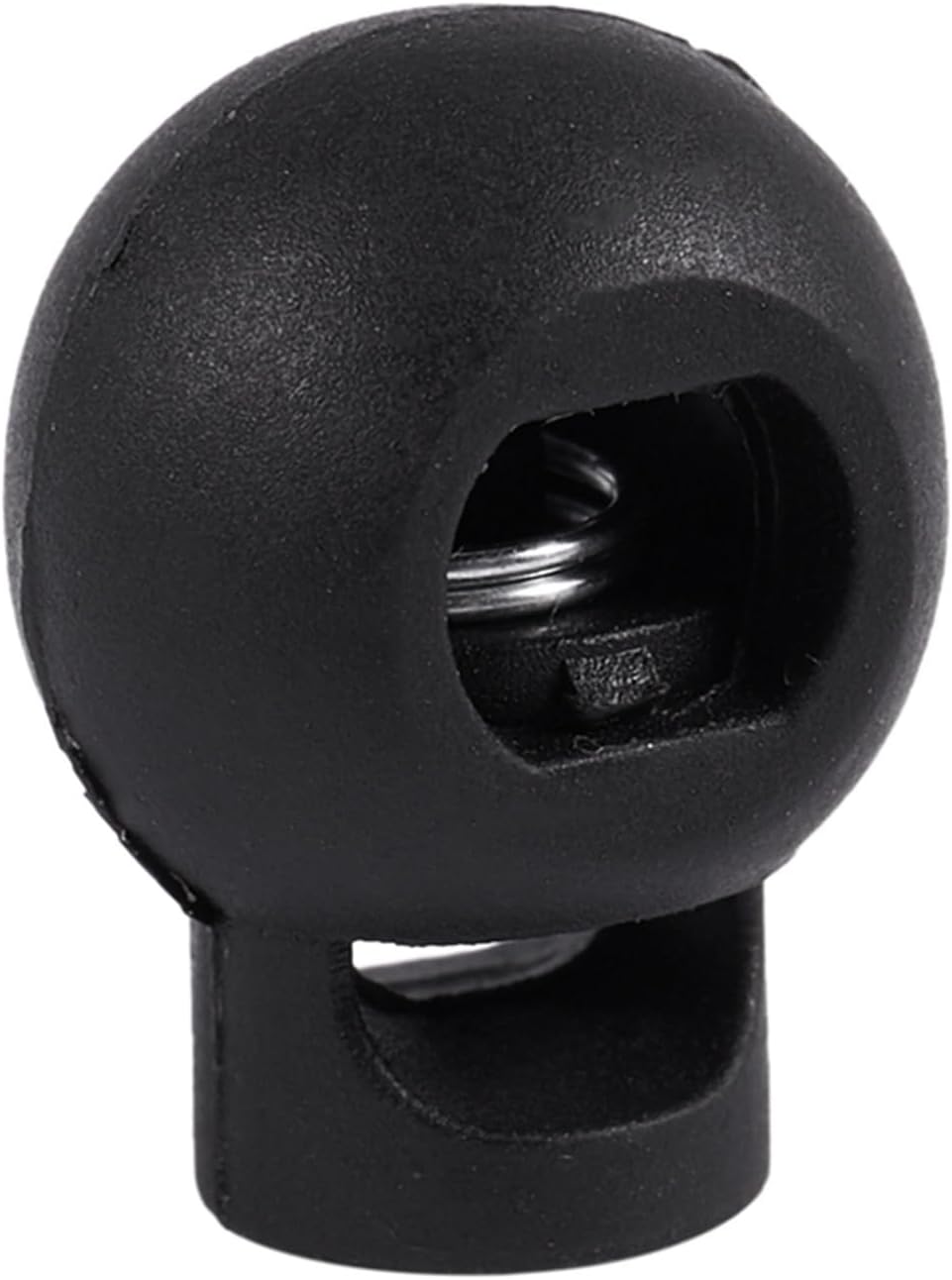KeuLen Spring Cord Locks,100 Piece Cord Stopper DIY Black Plastic Connector Cord Lock Stopper Switch Cover