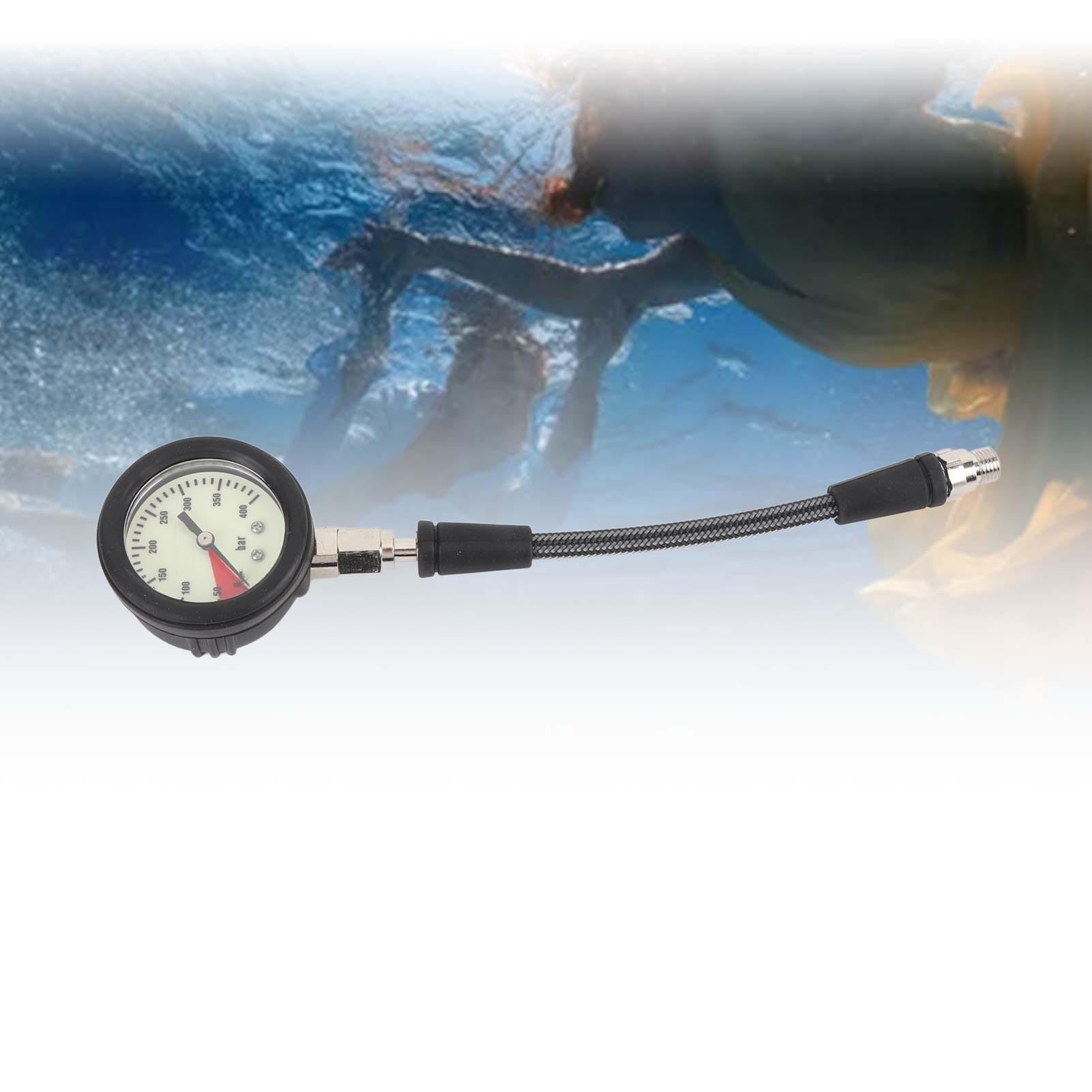 Acouto Tauch-Manometer mit Gewebtem Kohlefaserschlauch (15CM)