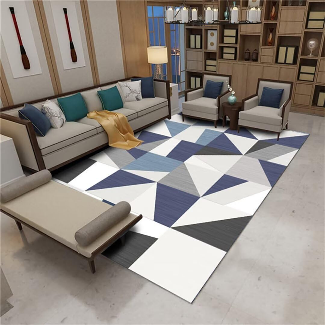 Tapis poil court tapis salon xxl antidérapant et moderne