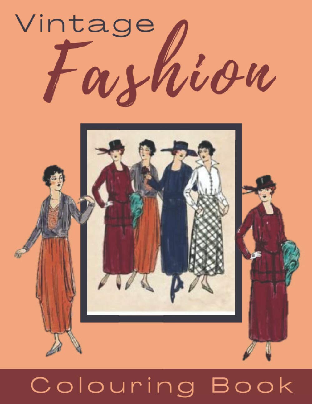 Vintage Fashion Colouring Book: 1920s Fashion Colouring Book for Adults
