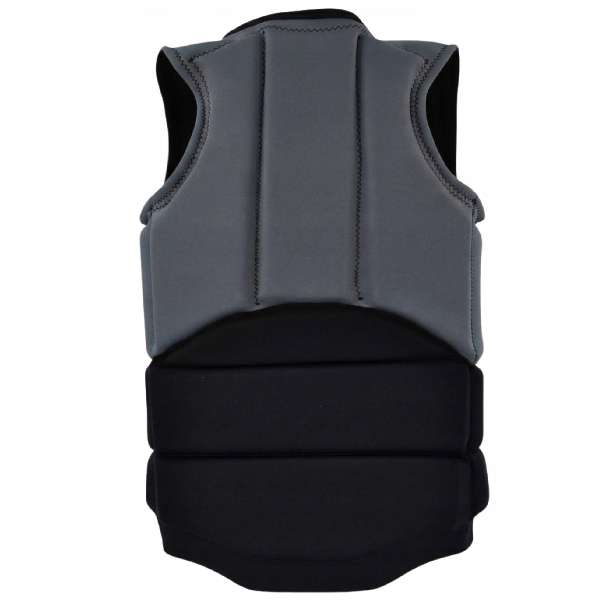 XQMax Neopren Schwimmweste 50N, Auftriebshilfe, ISO 12402-5, Größe L, Unisex, für SUP, Kajak, Boot, Kitesurfen, Schwarz/Grau