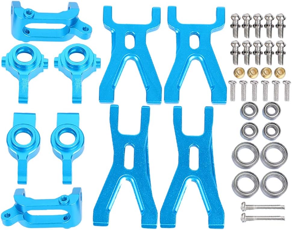 1/18 RC Car Suspension Arm, Durable Blue RC Car Suspension Arm, RC Car Parts for Upgrading RC Car Metal Upgrade Kit WLtoys