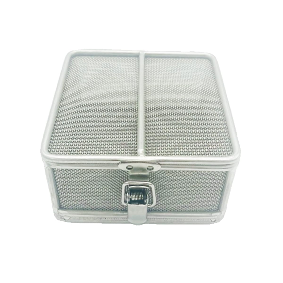 Cestas Perforadas, Cesta de esterilización de Instrumentos de Acero Inoxidable médico, Bandeja de esterilización Perforada de Malla con Tapa y Cerradura, Caja de Instrumentos quirúrgicos de Lavado de