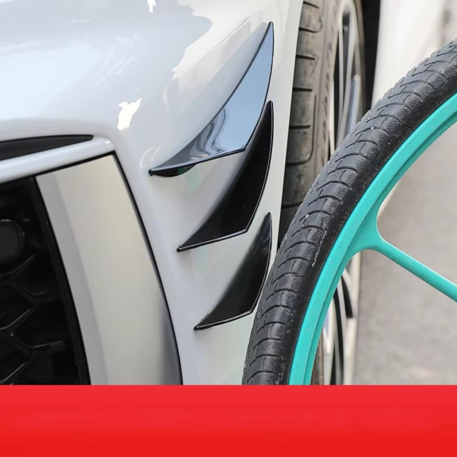 Spoiler Paraurti Auto 4 Pezzi/6 Pezzi Decorazione Universale Per Paraurti Anteriore Diffusore Splitter Alette Spoiler Canard Mento Tuning Auto Decorazione Canard(4PC Carbon Fiber)