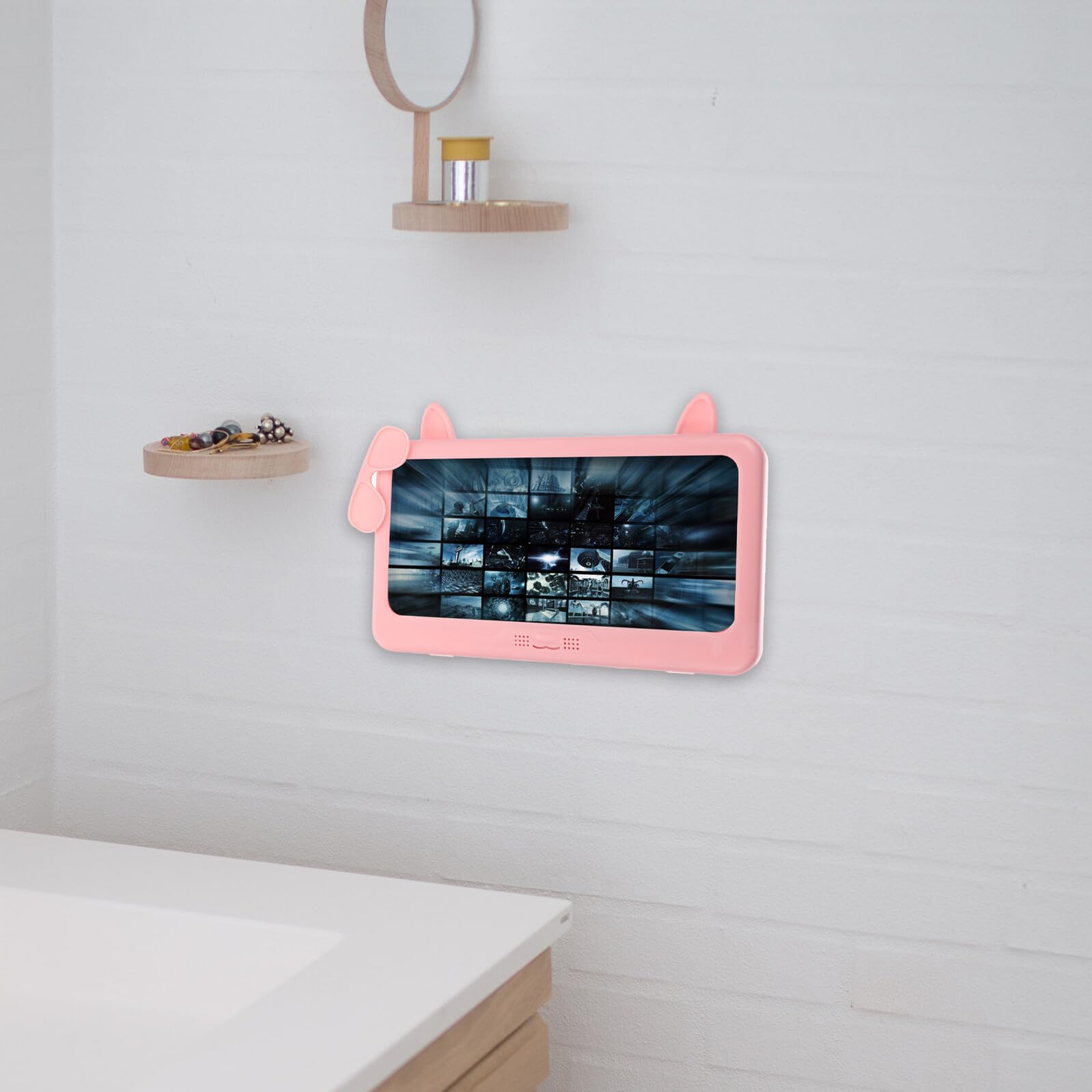 3 Pezzi Supporto Telefono da Parete per Bagno e Doccia Custodia Touch Screen Sensibile Rotazione Facile Adatta Smartphone Principali Protezione Affidabile per Uso in Doccia e