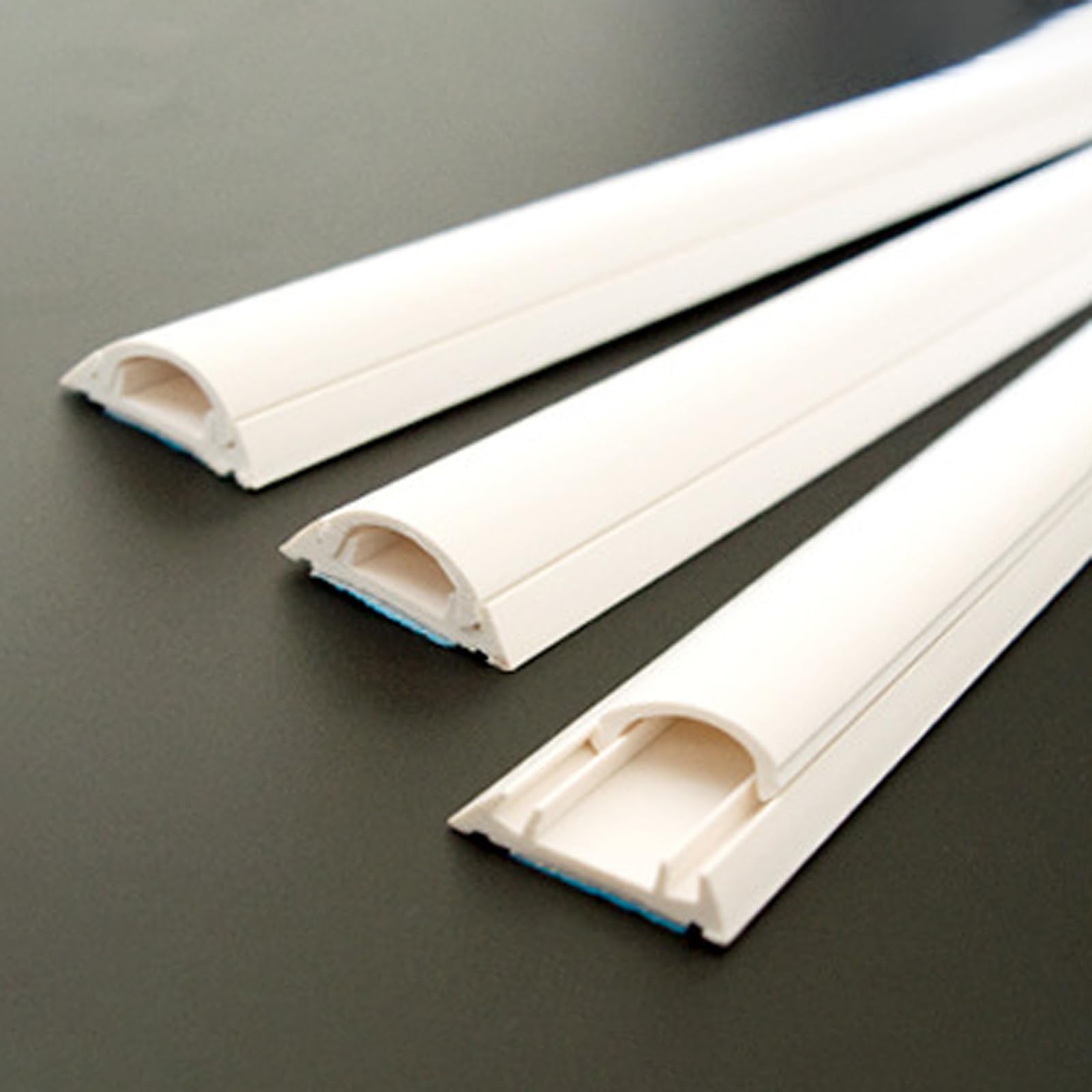 Kabelkanäle, Selbstklebende Kabelkanäle, 2er-Pack, 1 m, weiß, Verschiedene Größen(2#)