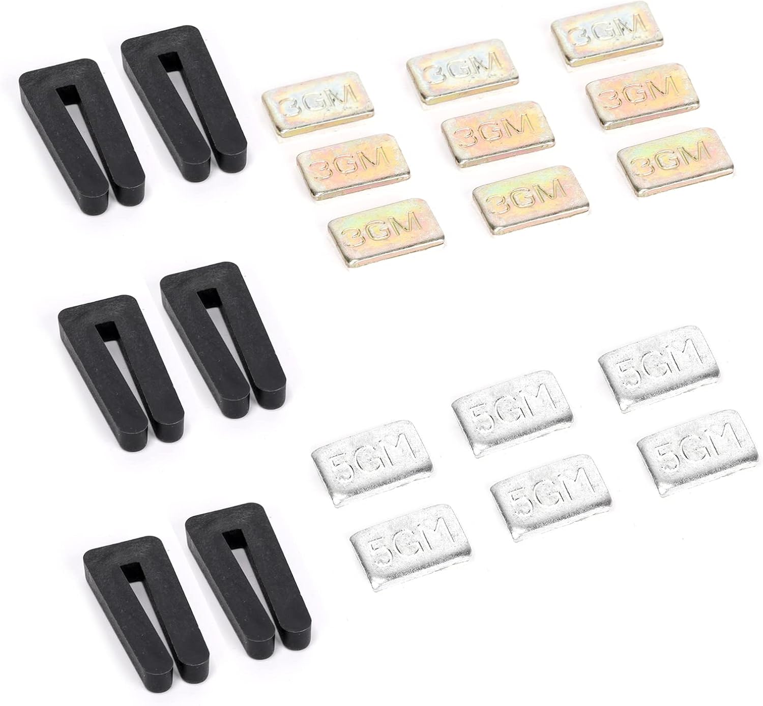1Set Ceiling Fan Blade Self-Adhesive Weights Balance Kit (9x3GM+6x5GM+6xclips) for Fan Correct Irregular Movements,Reduce Noise