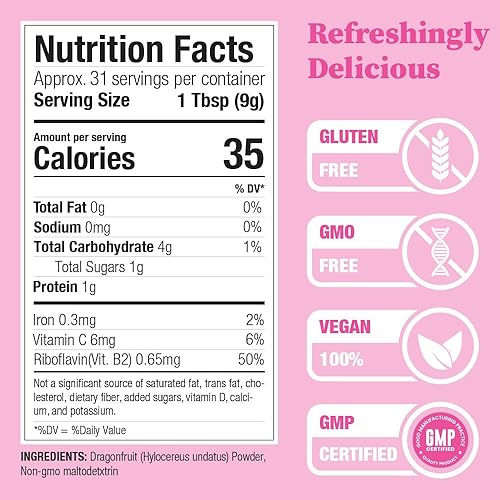 Miniatura 8 de Pitaya en polvo 8 onzas sin OMG sin gluten vegano empaquetado localmente en California