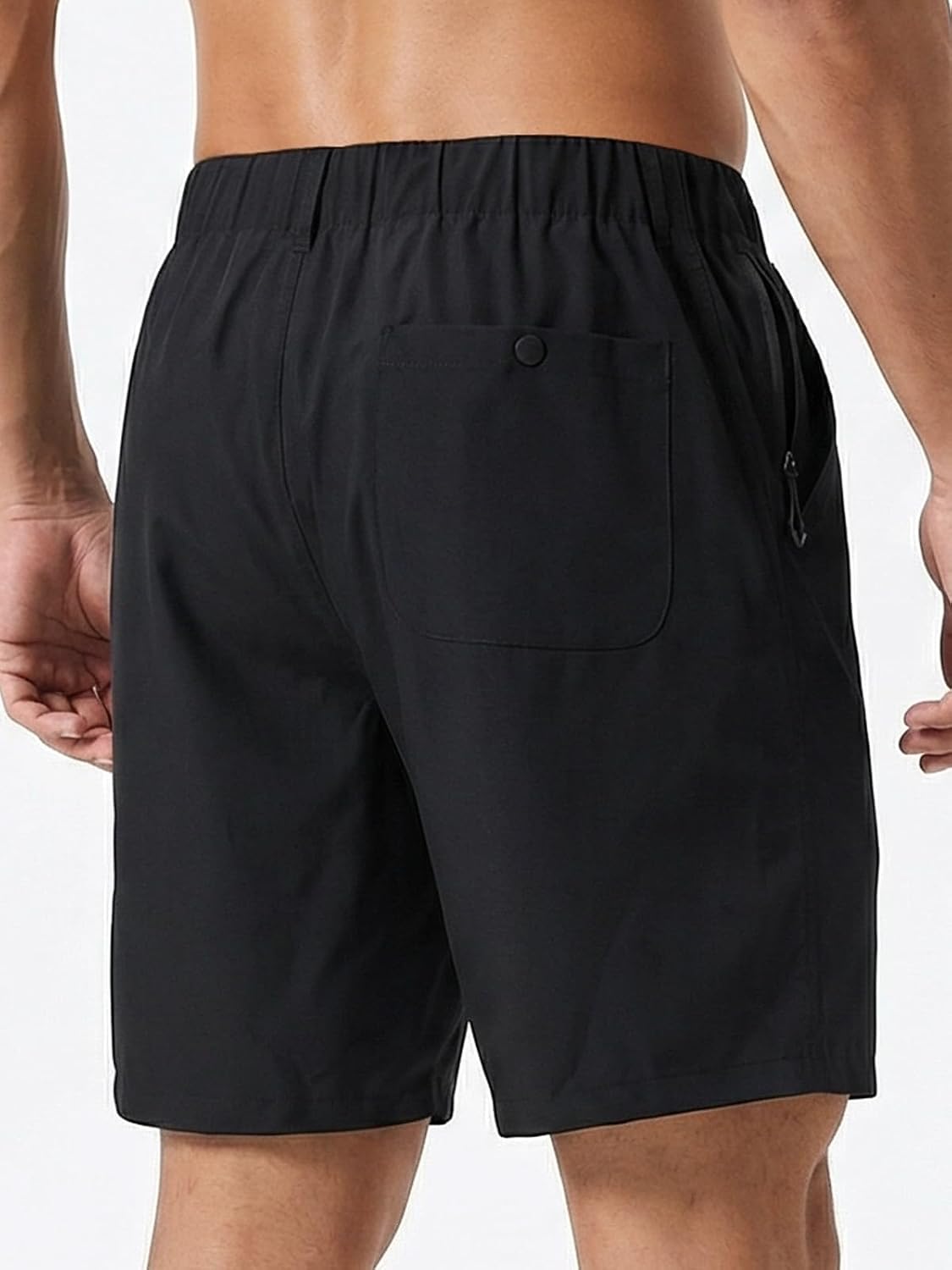 Men's Casual Shorts 7/9 Inch Lightweight Quick Dry with 4 Pockets | Ripstop Triple Stitch, Expandable Elastic Tabs & Belt Loops, Zipper Side Pocket, UPF Protection, Golf & Travel