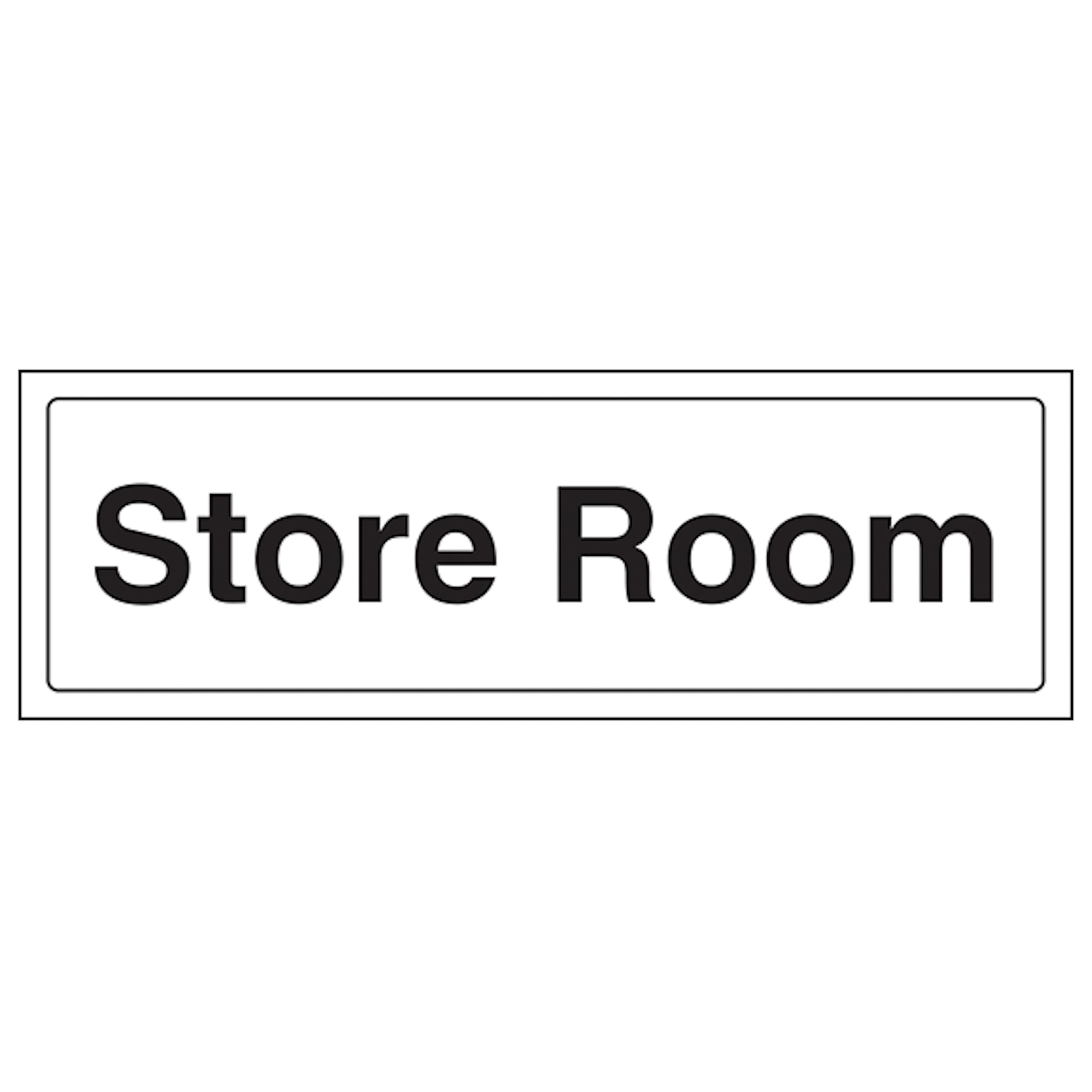 V Safety Store Room - Landscape 300 x 100 mm - Self Adhesive Vinyl - Aluminium Effect Safety Sign