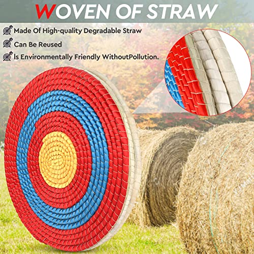 Archery Targets For Backyard, Traditional Hand-Made Round Solid Straw Archery Target, Arrow Target For Recurve Bow Longbow Or Compound Bow, Large Practice Target For Outdoor Hunting - 3 Layers #TOP3
