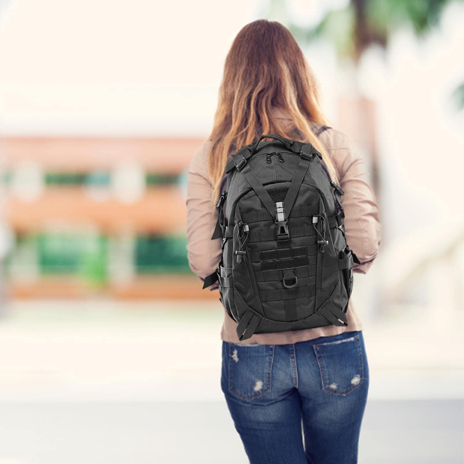 Mochila militar | 35 l Assault Bag Mochila de trabajo - Mochila grande impermeable y duradera para la caza de senderismo universitario