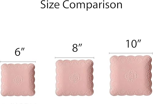 Miniatura 3 de Jusalpha Juego de platos cuadrados de cerámica de encaje en relieve, platos de pastaensaladapostre, lavavajillas, microondas, juego de vajilla para