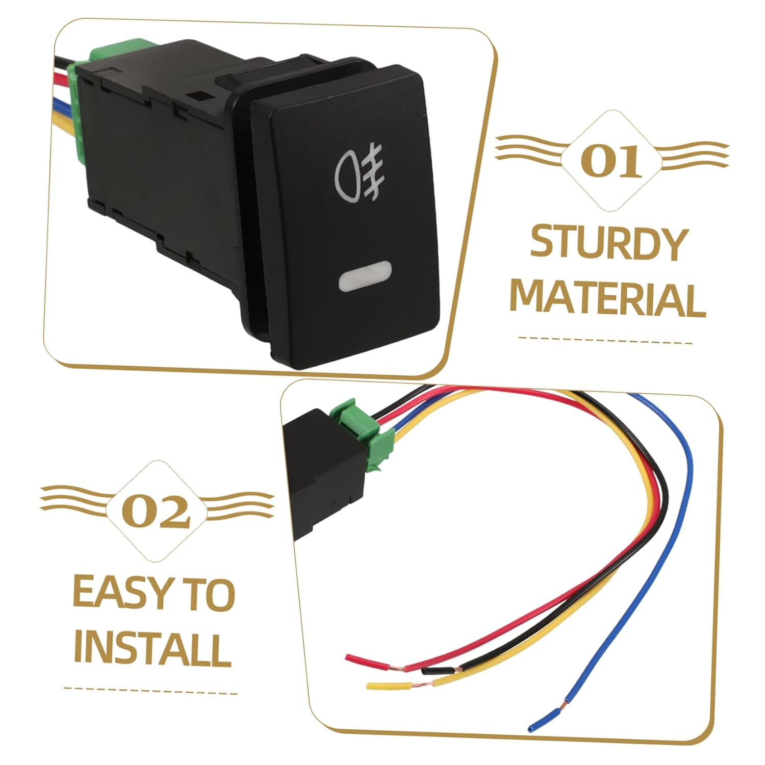 Alipis Switch for Fog Lights Switch Bot Black Abs