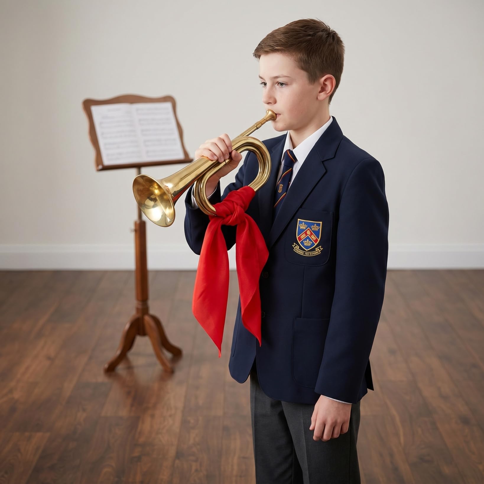 VICASKY Charge Bugle Klaxon, Instruments de musique Bugle Klaxon Instrument Corne de soufflage Trompette pour groupe scolaire Cavalerie Miltary Orchestra